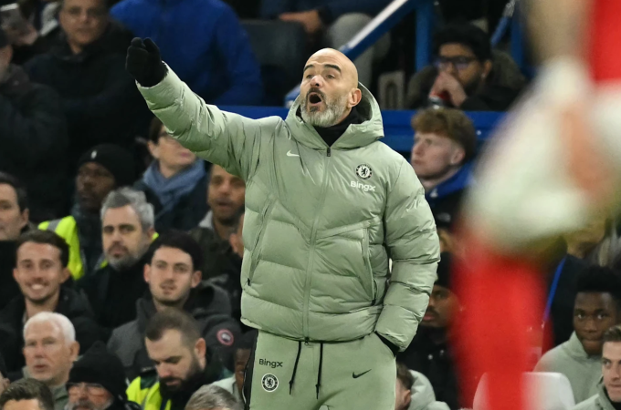 HLV Enzo Maresca chỉ đạo trong trận. Ảnh: Chelsea FC