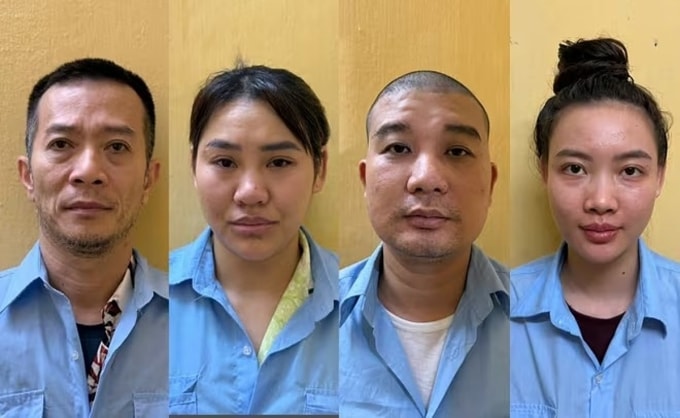 Một số bị can trong vụ án. Ảnh: Công an cung cấp