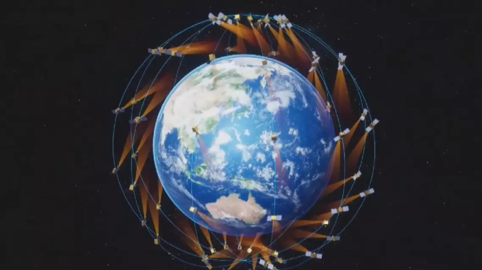 Mô phỏng mạng lưới vệ tinh nhận thức không gian của Trung Quốc. Ảnh: Bastille Post