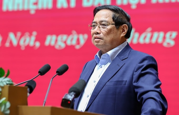 Thủ tướng Phạm Minh Chính phát biểu chiều 1/12. Ảnh: Nhật Bắc