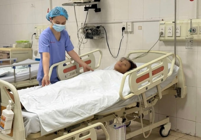 Bệnh nhân sau thời gian điều trị tích cực đã ổn định sức khoẻ. Ảnh: Bệnh viện cung cấp