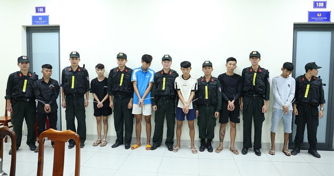 Các nghi phạm là đàn em của Toàn, tham gia vụ đâm chém bị bắt. Ảnh: Tiến Tầm