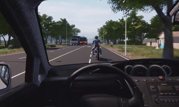 Một tình huống trong bài thi mô phỏng ở Việt Nam. Ảnh chụp màn hình