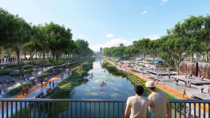 Charmora City áp dụng mô hình sponge city. Ảnh: Sun Group