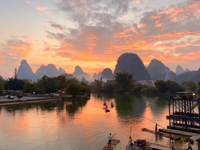 Sông Li nổi tiếng ở Quế Lâm. Ảnh: The China Journey