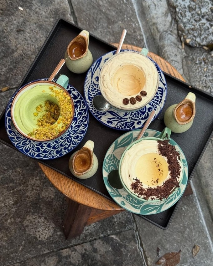 Các món affogato tại quán cà phê ở Hà Nội. Ảnh: PaiOi Café