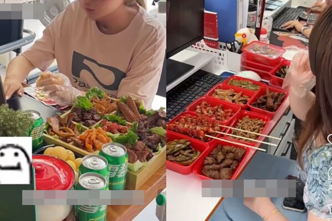 Mỗi ngày, những người làm nghề nếm thử đồ ăn phải tiêu thụ khối lượng lớn thực phẩm. Ảnh: Xiaohongshu