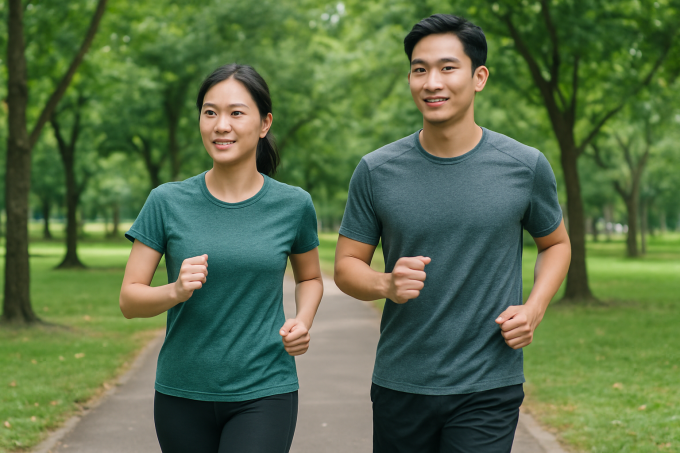 Đi bộ trong 6 phút giúp đánh giá chức năng phổi. Ảnh tạo bởi AI