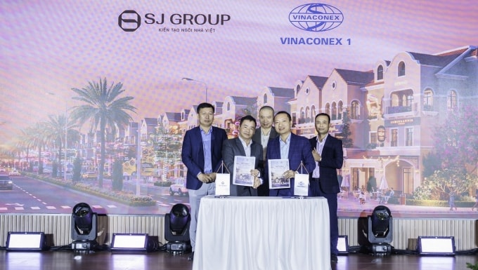 Vinaconex1 là nhà thầu thứ hai tham gia vào giai đoạn tăng tốc thi công dự án. Ảnh: SJ Group