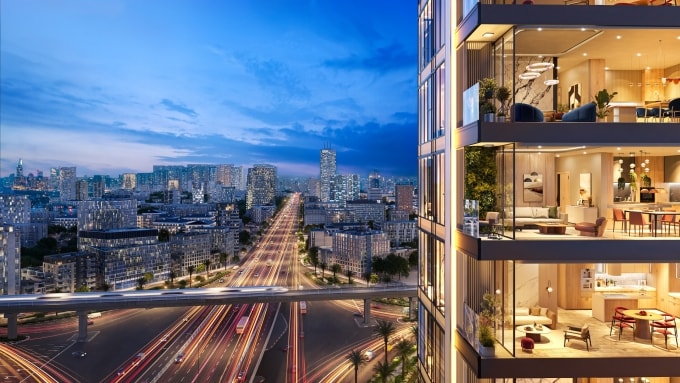 Tầm nhìn thoáng từ căn hộ góc Sun Feliza Suites. Ảnh: Sun Property