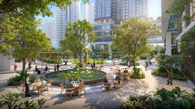 Sun Group dành hơn 11.000 m2 để phát triển không gian xanh cho cư dân. Ảnh: Sun Property