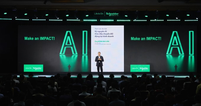 Ông Đồng Mai Lâm cho rằng sức mạnh thực sự đến từ quan hệ hợp tác giữa những đối tác, khách hàng và cộng đồng cùng chung tầm nhìn. Ảnh: Schneider Electric