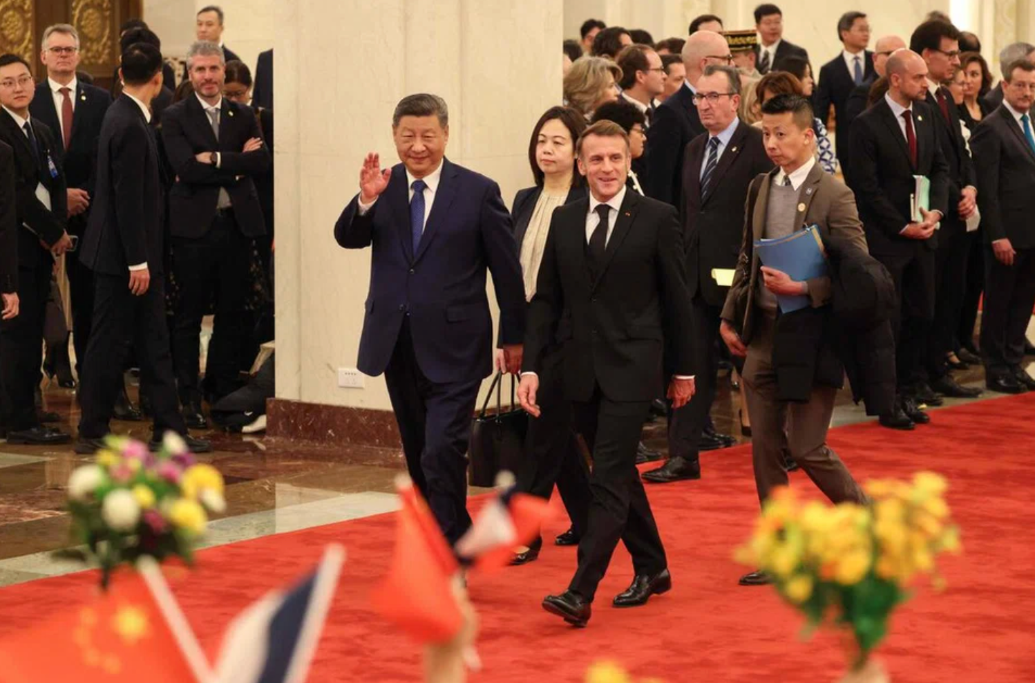 Tổng thống Pháp Emmanuel Macron và Tổng Bí thư, Chủ tịch nước Trung Quốc Tập Cận Bình. (Ảnh: Getty)