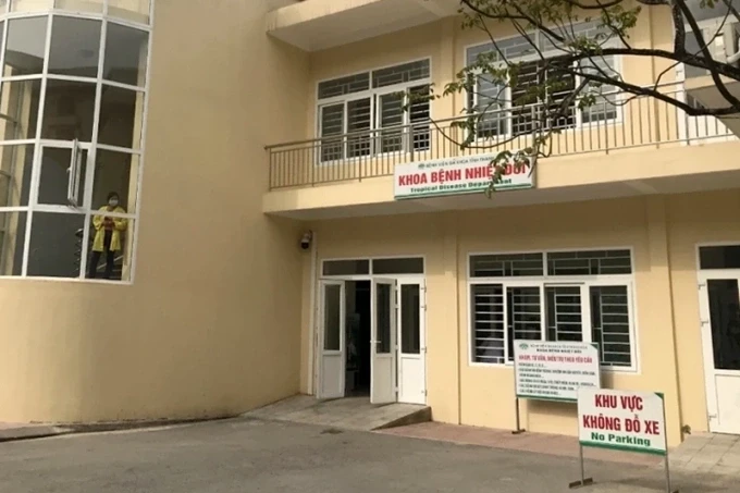 Khoa bệnh nhiệt đới, Bệnh viện Đa khoa tỉnh Thanh Hoá nơi bệnh nhân tử vong. Ảnh: Lam Sơn