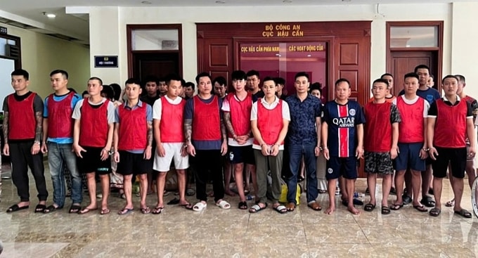 Một số bị can trong vụ án. Ảnh: Công an cung cấp