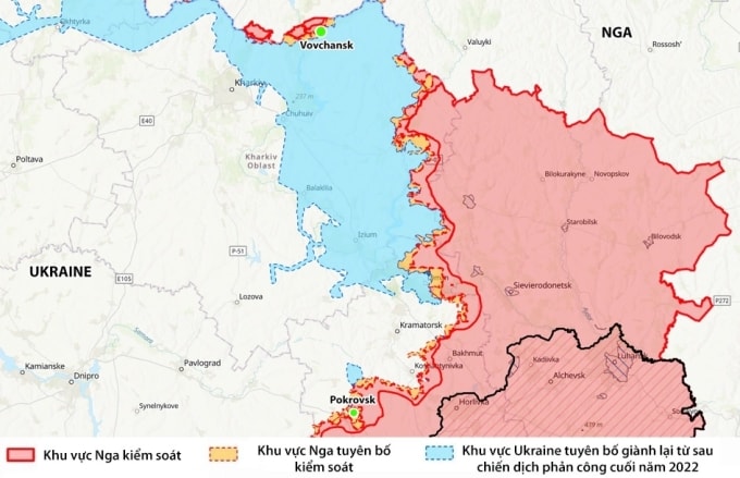 Vị trí Pokrovsk. Đồ họa: ISW