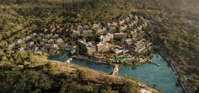 Phân khu Camellia Residences nằm trong tổng thể quy hoạch cùng InterContinental Thanh Xuan Valley Resort. Ảnh: BIM Land