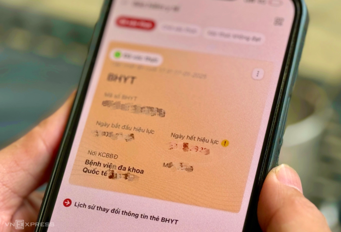 Thẻ BHYT điện tử tích hợp trên VNeID. Ảnh: Hồng Chiêu