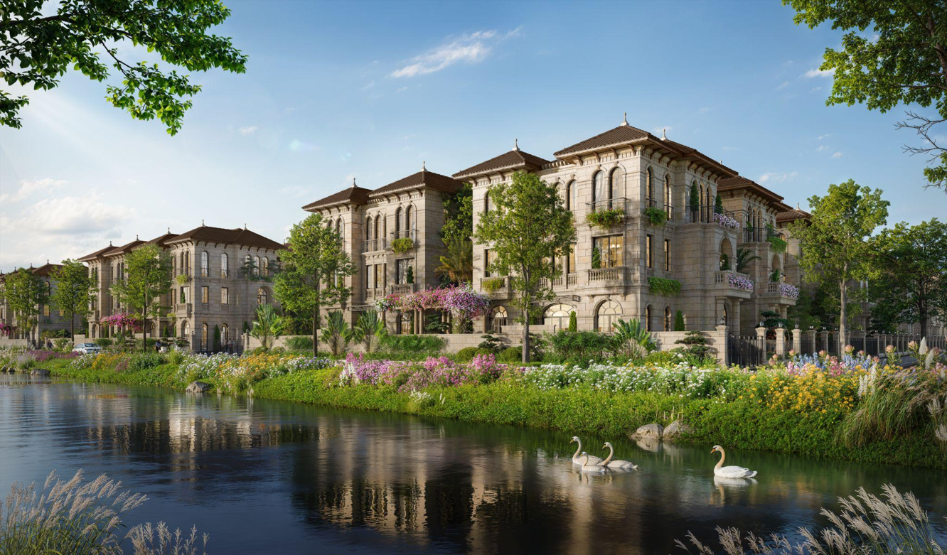 Phối cảnh khu biệt thự tại Alluvia City.