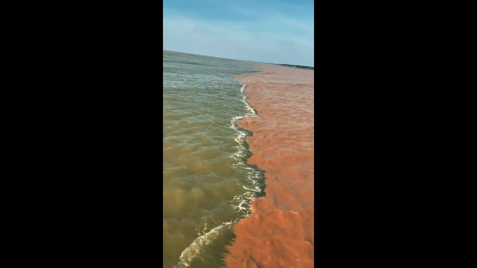 Nước biển chia hai màu hàng chục km