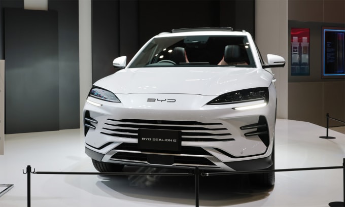 SUV hybrid sạc điện BYD Sealion 6 ra mắt tại Nhật Bản. Ảnh: Bez LH