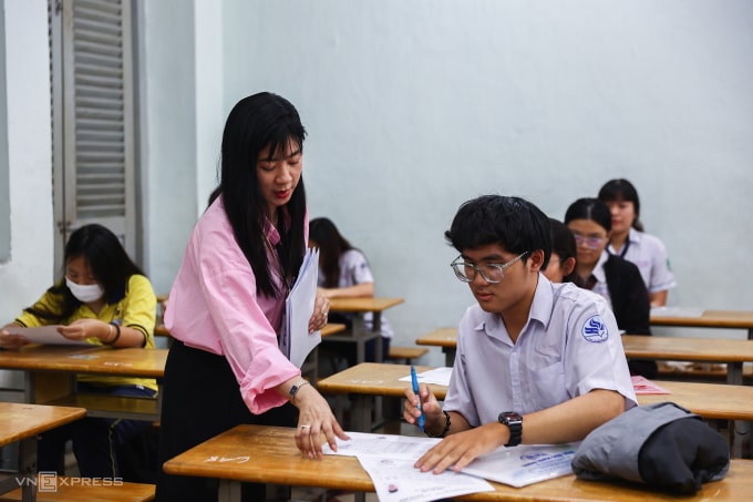 Thí sinh TP HCM thi tốt nghiệp THPT 2025. Ảnh: Quỳnh Trần