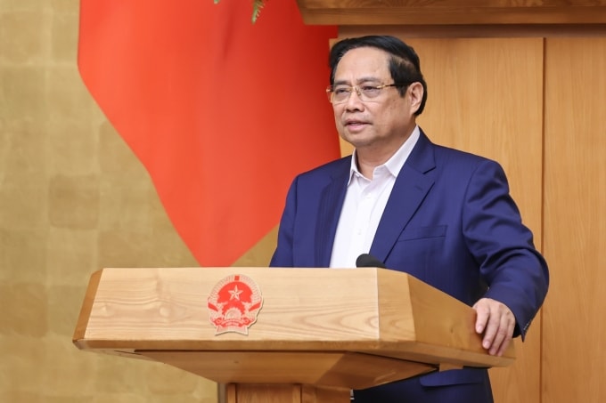 Thủ tướng Phạm Minh Chính chủ trì họp Chính phủ thường kỳ, sáng 6/12. Ảnh: Nhật Bắc