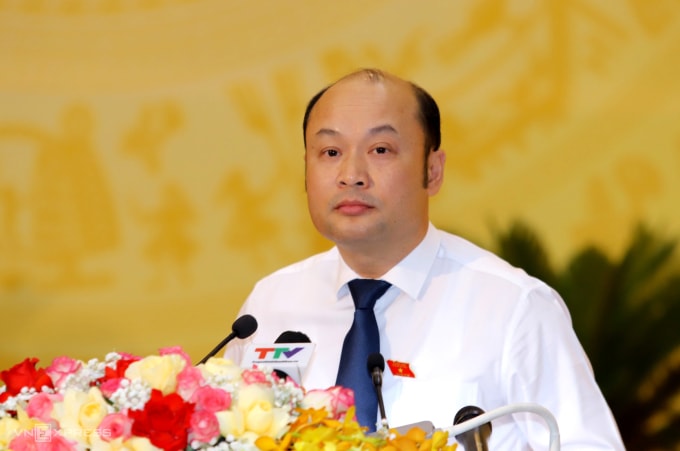 Ông Cao Văn Cường, Phó chủ tịch UBND tỉnh Thanh Hoá đánh giá các chương trình mục tiêu quốc gia của tỉnh thời gian qua đạt nhiều kết quả nổi bật. Ảnh: Lê Hoàng