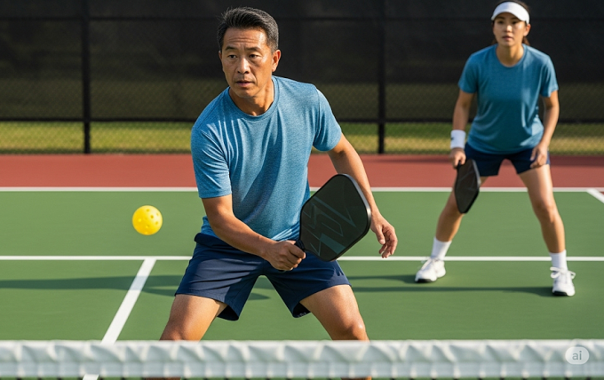 Chơi pickleball với tần suất phù hợp có thể hỗ trợ ổn định huyết áp. Ảnh được tạo bởi AI