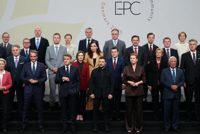 Các lãnh đạo châu Âu chụp ảnh chung tại Hội nghị Thượng đỉnh Cộng đồng Chính trị châu Âu lần thứ 7 ở Trung tâm Bella, thủ đô Copenhagen, Đan Mạch, hồi tháng 10. Ảnh: AFP