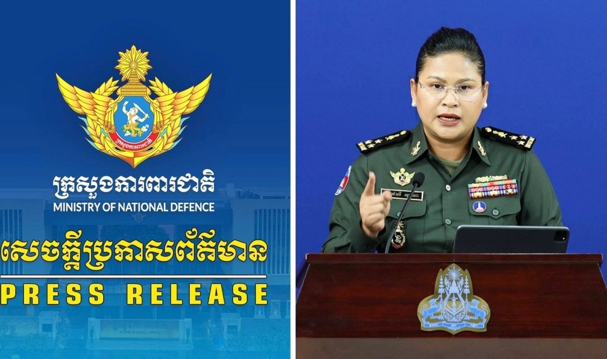 Phát ngôn viên Bộ Quốc phòng Campuchia Maly Socheata. Ảnh: Bộ Quốc phòng Campuchia.