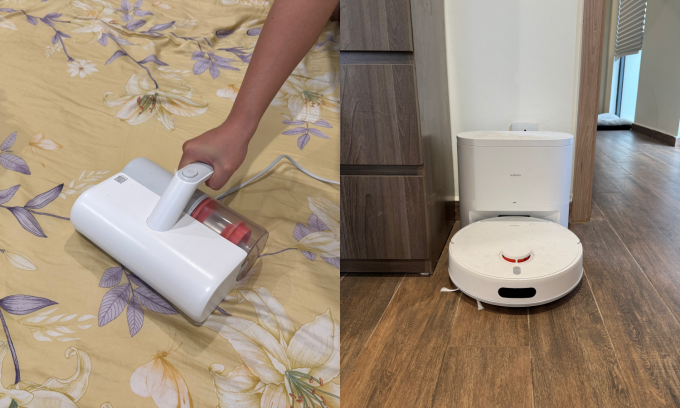 Hút bụi sàn nhà và chăn ga định kỳ giúp loại bỏ bụi mịn tích tụ trong không gian sống, đặc biệt cần thiết trong giai đoạn ô nhiễm không khí tăng cao như hiện nay. Ảnh: Bích Phương