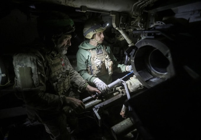 Binh sĩ Ukraine ở Pokrovsk hồi tháng 11. Ảnh: Reuters