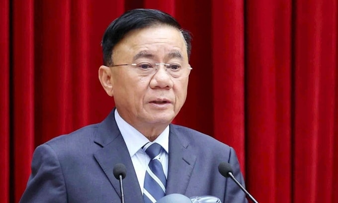 Thường trực Ban Bí thư Trần Cẩm Tú phát biểu sáng 8/12. Ảnh: TTXVN