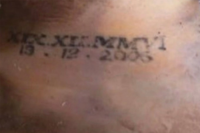 Hình xăm trên cơ thể nạn nhân được phát hiện ở Hưng Yên có ngày sinh trùng khớp với Yến Nhi. Ảnh: Gia đình cung cấp