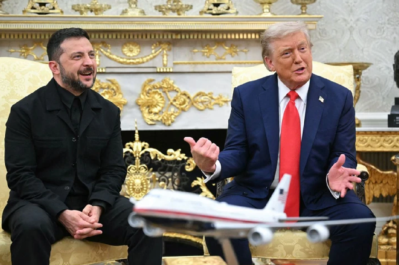 Tổng thống Mỹ Donald Trump và Tổng thống Ukraine Volodymyr Zelensky. (Ảnh: CNN)