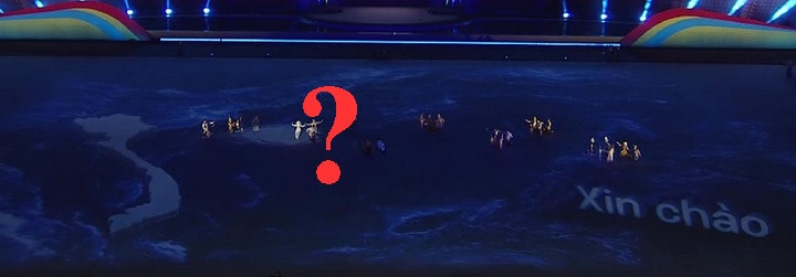 Bản đồ Việt Nam do Ban tổ chức SEA Games 33 đăng tải nhưng thiếu quần đảo Hoàng Sa và Trường Sa.