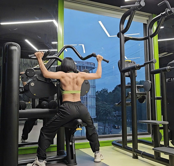 Người phụ nữ tập luyện đều đặn mỗi ngày. Ảnh: Nhân vật cung cấp