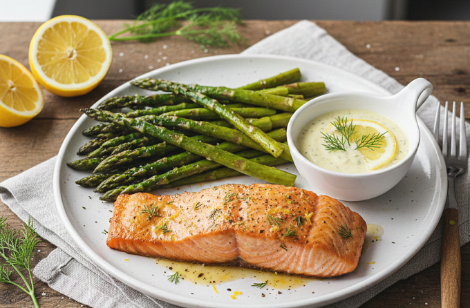 Một khẩu phần ăn của chế độ ăn low carb. Ảnh được tạo bởi AI