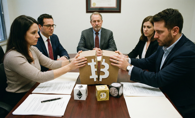 Minh họa phân chia tài sản số khi ly hôn. Ảnh: Gemini AI