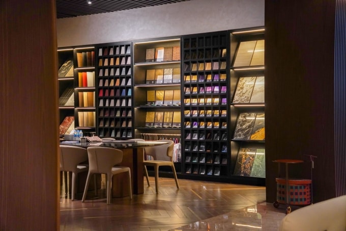 Không gian thư viện vật liệu TD Galleria. Ảnh: TD Casa