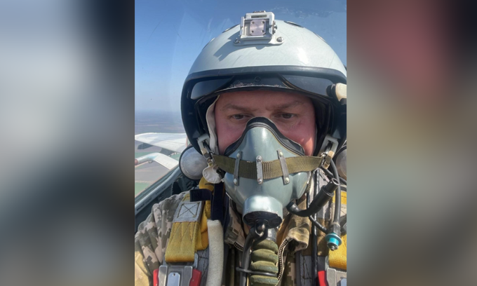 Trung tá Yevhenii Vitaliiovych Ivanov trong bức ảnh đăng ngày 8/12. Ảnh: Không quân Ukraine