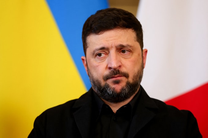 Tổng thống Ukraine Volodymyr Zelensky tại London, Anh ngày 8/11. Ảnh: AP