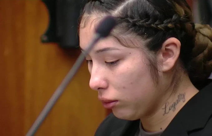 Maya Hernandez tại tòa hôm 8/12. Ảnh: Kget