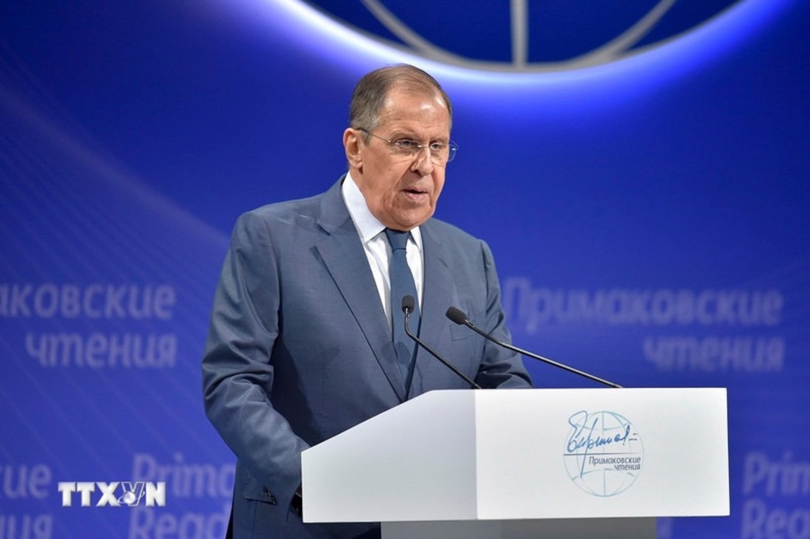 Ngoại trưởng Nga Sergey Lavrov phát biểu tại thủ đô Moskva. (Ảnh: THX/TTXVN)