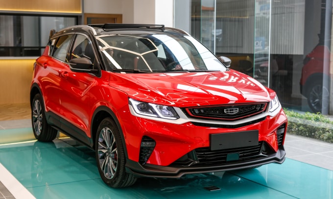 Geely Coolray tại một showroom ở Hà Nội hồi tháng 2. Ảnh: Lương Dũng