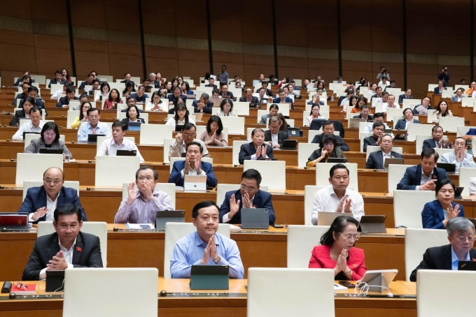 Đại biểu Quốc hội dự phiên họp chiều 10/12. Ảnh: Media Quốc hội