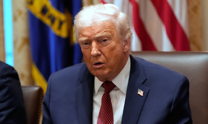 Tổng thống Mỹ Donald Trump tại Nhà Trắng ngày 8/12. Ảnh: AP