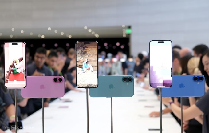 iPhone 16 tại lễ ra mắt tháng 9/2024.