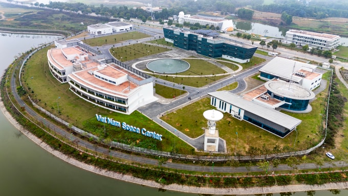 Trung tâm Vũ trụ Việt Nam tại Khu Công nghệ cao Hòa Lạc - Hà Nội. Ảnh: Giang Huy